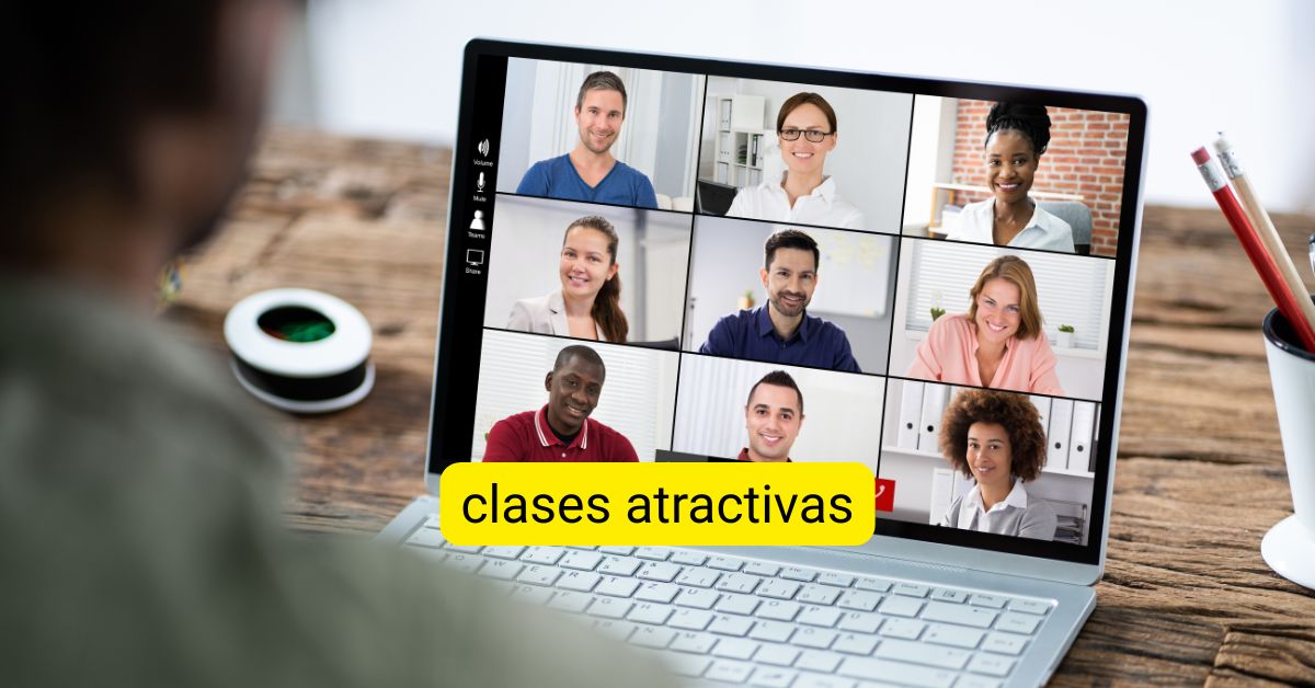 Alumnos conectados en una clase online dinámica y participativa